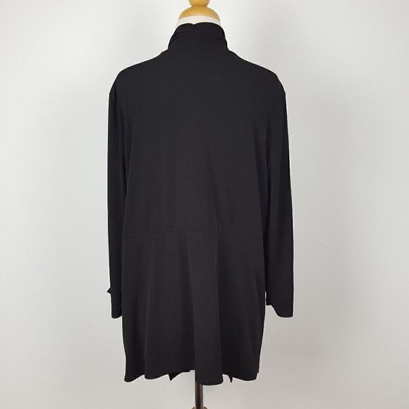 Chicos Womens Black Cardigan Waterfall Size 3 - Picture 4 of 5